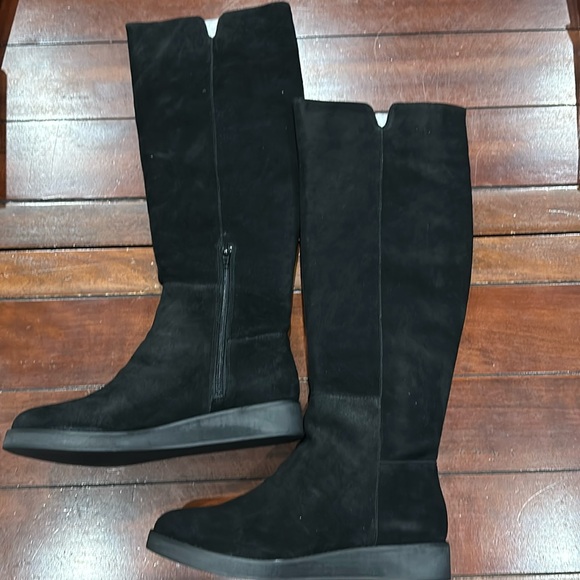 Urban Outfitters Shoes - Urban Outfitters Black Suede Dolly High Wedge Boot